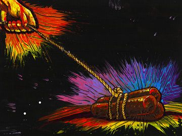 Pulling a dead horse - Colourful with a wink by BFQ = CTRL+ALT+ART