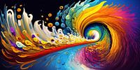 Abstract Colorful painting: The Golden Mean