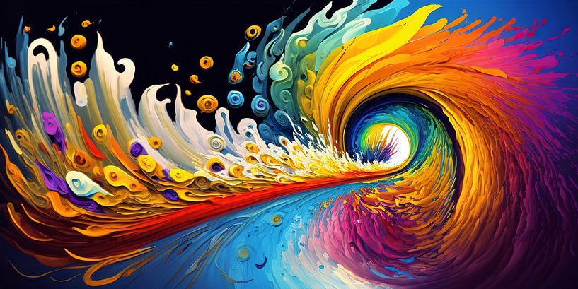 Abstract Colorful painting: The Golden Mean by Surreal Media