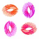 Multi colour Kiss on white double von ART Eva Maria Miniaturansicht