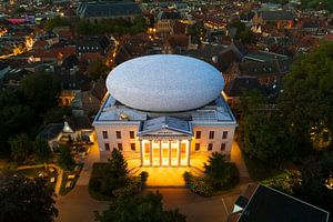 Fundatie museum in the evening seem from above