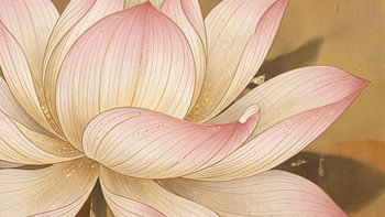 Japanische Lotusblütenblätter in Gold