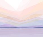 Pastel landscape in lilac by Femke Bender thumbnail
