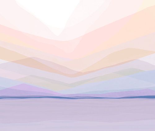 Pastel landscape in lilac