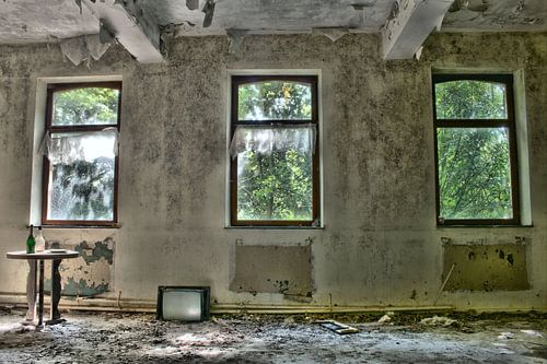 Architectuur verlaten woning 