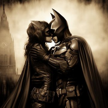 L'amour sépia de Batman sur Karina Brouwer