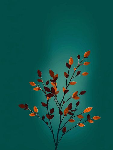 Blatt in minimalistisch