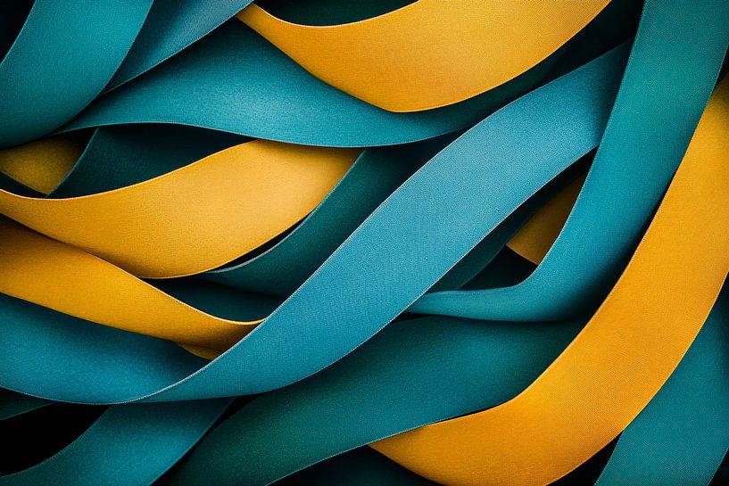 Gekleurde linten in een elegant patroon van Poster Art Shop