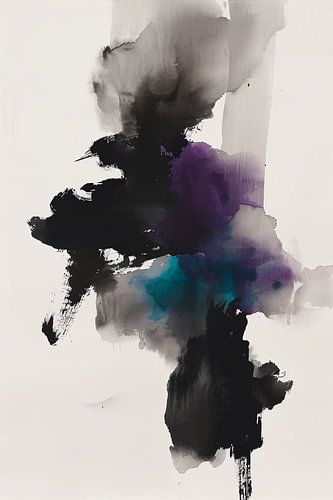 Abstracte bloem in donkere kleuren