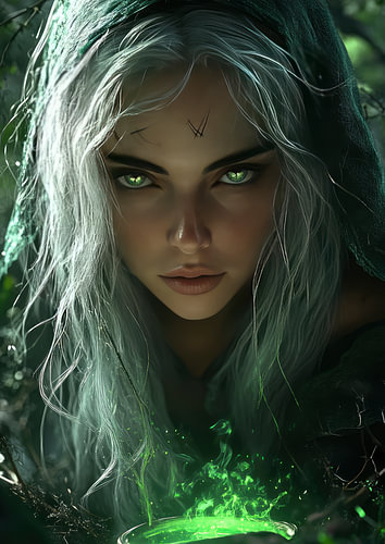 The Enchantress with Piercing Eyes