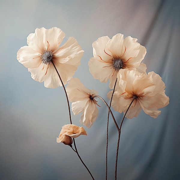 Zeitlos getönt: Peach Fuzz Floral Art von Karina Brouwer