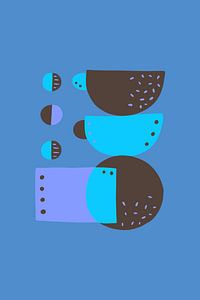 Moderne Mid Century Retro Abstraktion