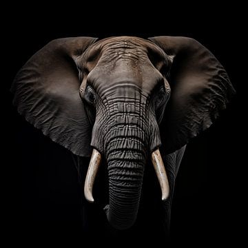 Portrait d'éléphant sur The Xclusive Art
