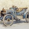 Detaillierte Zeichnung eines Oldtimer-Cabrios  von Peter Pen Zeichnungen und Gemälde