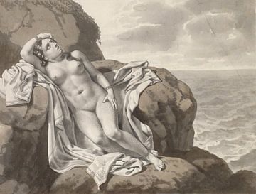 Christoffer Wilhelm Eckersberg, Andromeda vastgeketend aan een rots, ca 1812 van Atelier Liesjes