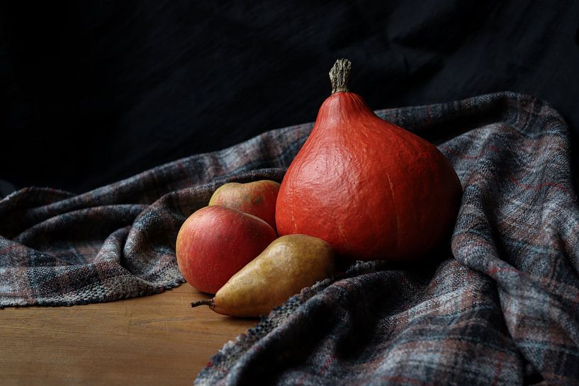 Still Life with Pumpkin and Fruit by Imladris Images