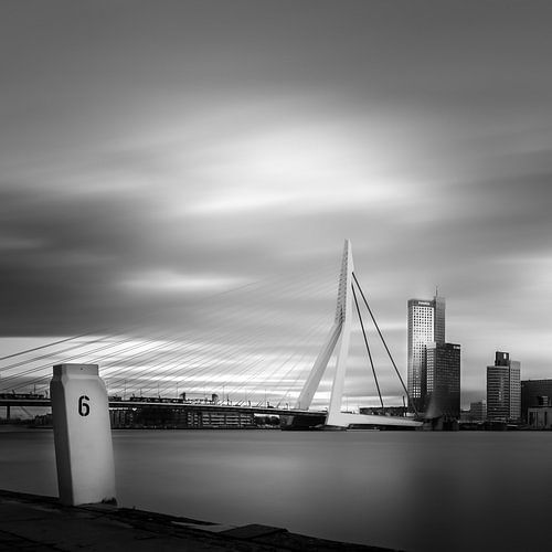 Erasmus-Brücke (Quadrat) von Prachtig Rotterdam