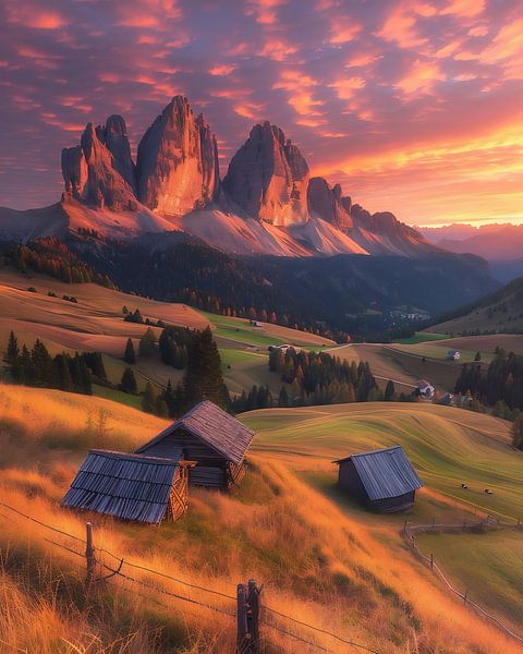 Sonnenaufgang: Dolomiten in Vollpracht von fernlichtsicht