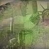 New York city Collage, green (voor andere kleuren zie album collages) van Anita Meis