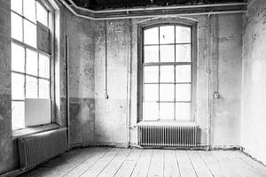 Abandoned school building interior