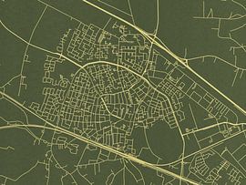 Map of Zevenaar in Green Gold