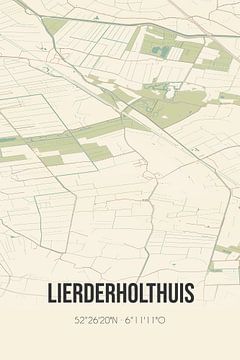 Alte Landkarte von Lierderholthuis (Overijssel) von Rezona