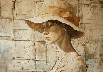 Frau mit Hut von ARTEO Gemälde