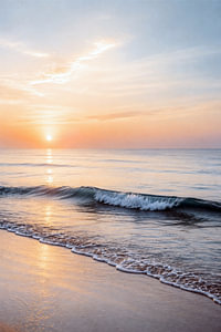 Sanfte Wellen – Sonnenaufgang am endlosen Meer