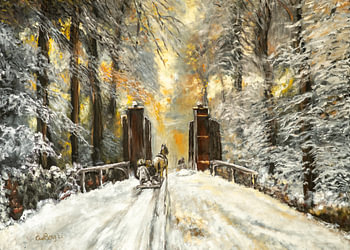 Winterlandschap van toen