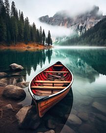 Bergsee mit Boot