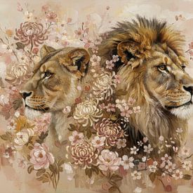 Strength & Soft: Löwen in Blumenpracht von By Marjolein Design