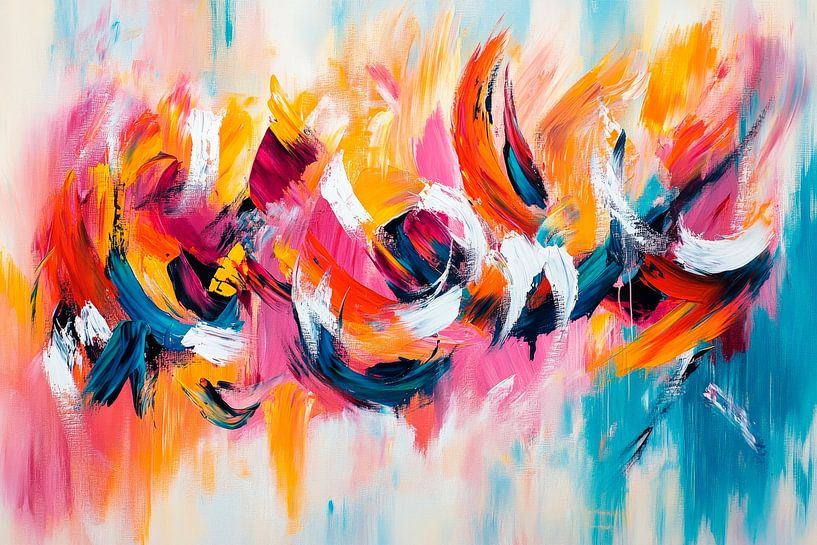 Farbenfrohes abstraktes Kunstwerk von Poster Art Shop