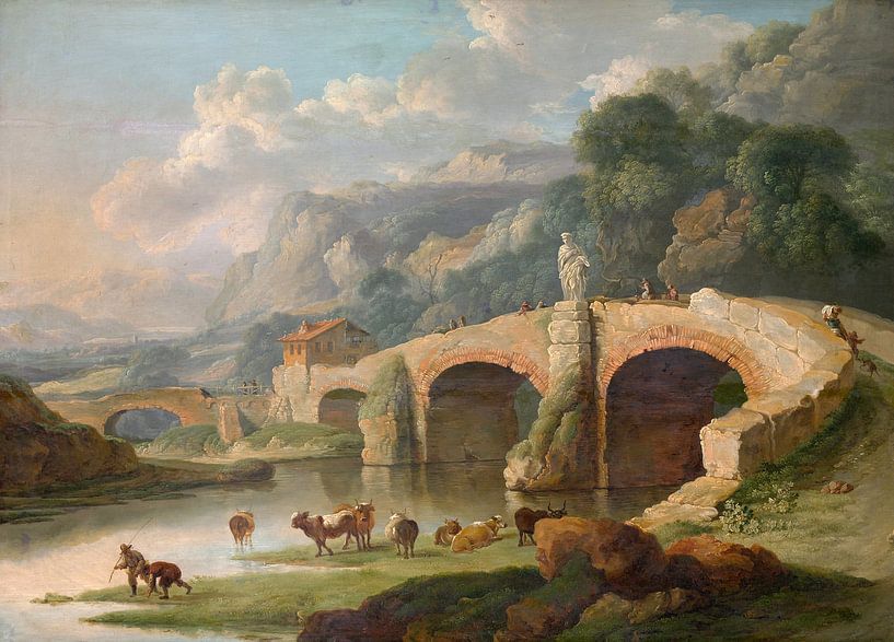 Christian Wilhelm Ernst Dietrich,Italienische Landschaft von finemasterpiece
