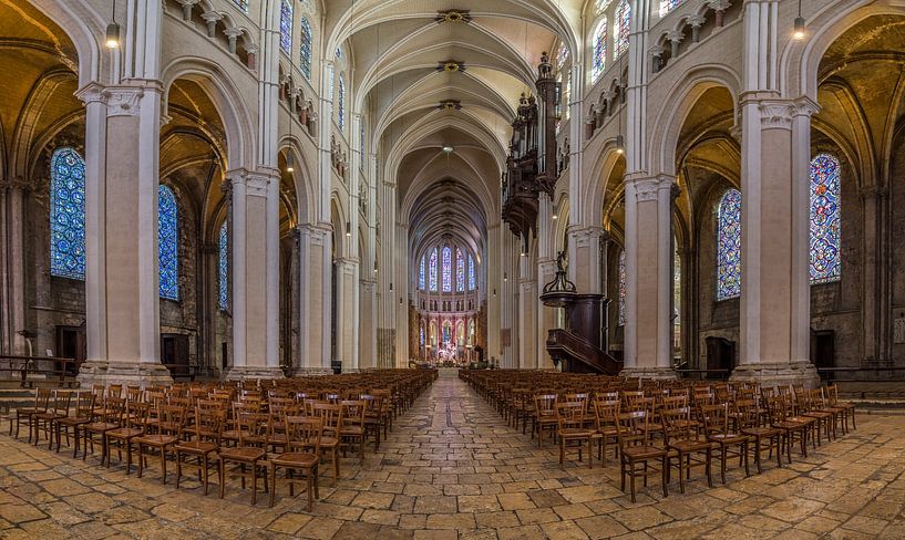 Interior of the magnificent cathedral in Chartres, France by Hans Kool