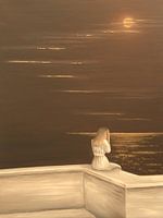 Evening atmosphere by the sea