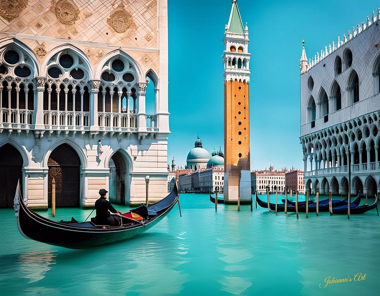Castle Dreamscape - Doge's Palace, Venice, Italy 1 by Johannas Art Creations