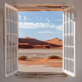 Window view of the Namib Desert by Poster Art Shop