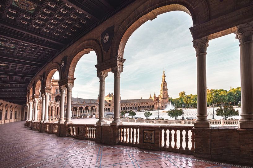 Blick auf die Plaza de España | Sevilla von Laura Dijkslag