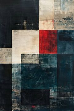 Abstracte geometrie in retro kleuren van Poster Art Shop