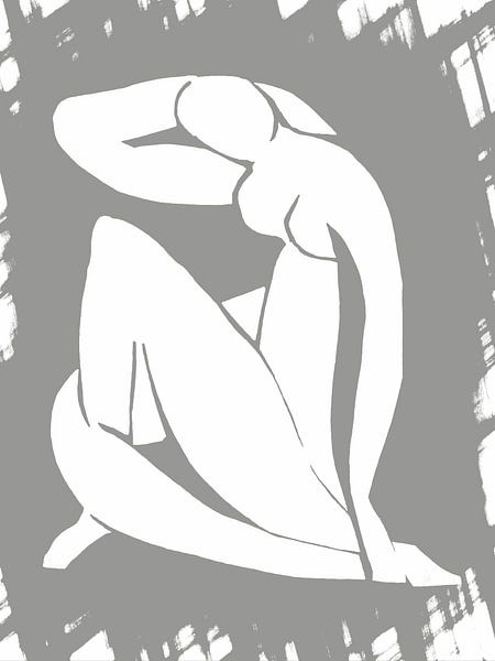 Inspired by Henri Matisse Grey by Mad Dog Art