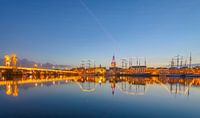 Kampen aan de rivier de IJssel skyline tijdens zonsondergang van Sjoerd van der Wal Fotografie thumbnail