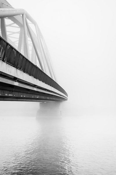 Railroad bridge in the fog by Femke Straten