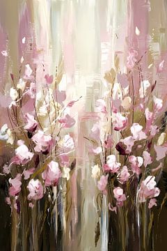 Abstracte bloemen in pastelkleuren van Imperial Art House