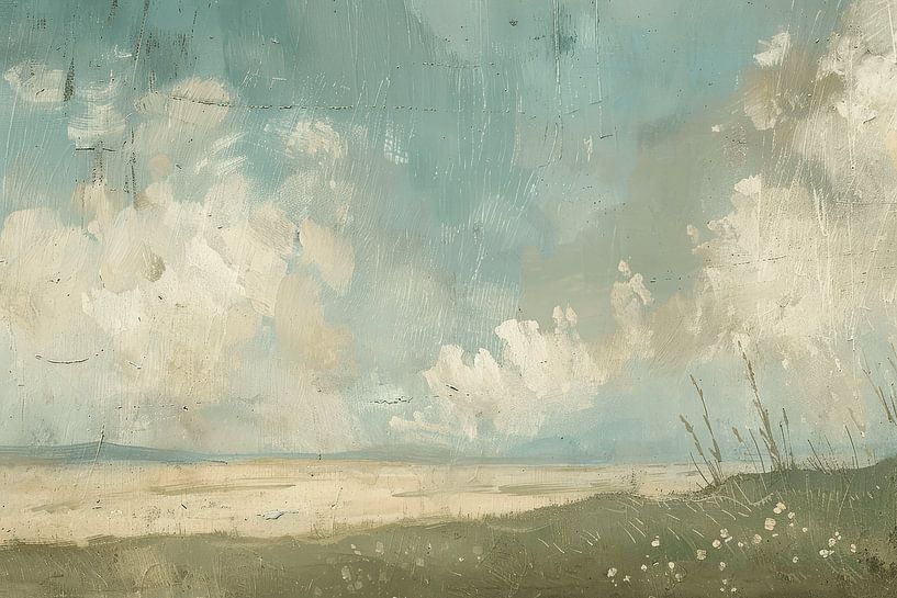 The Zeeland coast by Japandi Art Studio