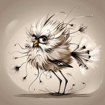 Overal Pluisjes - Ik ben een Pluisje | Grappige Vogel Illustratie van Karina Brouwer