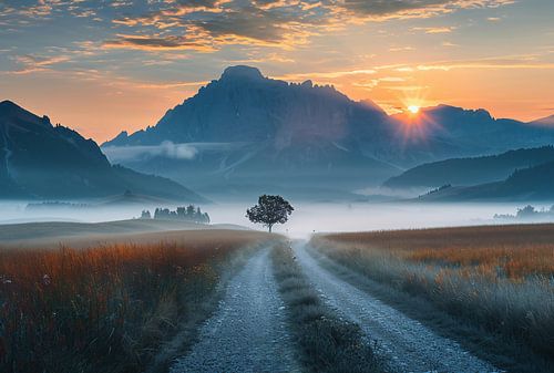 Shining peaks in the Dolomite panorama