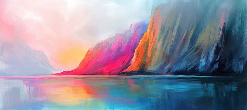 Cliff Reflections by Abstract Painting