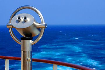 Binoculars on the railing by Matthias Stolt
