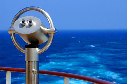 Binoculars on the railing