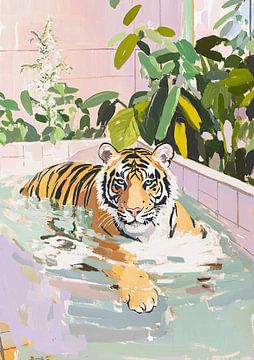 Tiger in the bathtub